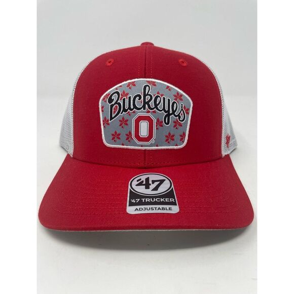 Ohio State Buckeyes SnapBack Hat 47‎ Brand Trucker Adjustable Cap NCAA Brand New - Picture 1 of 5